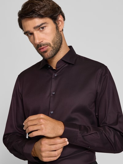 Jake*s Regular Fit Business-Hemd mit Knopfleiste Pflaume 3