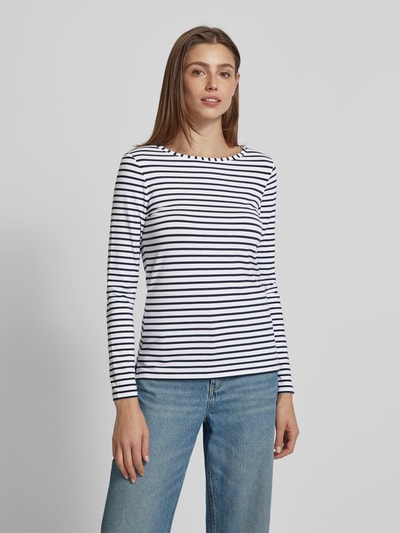 Oui Longsleeve mit U-Boot-Ausschnitt Modell 'SUMIKO' Marine 4