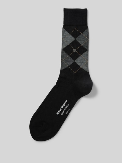 Burlington Sneakersocken mit Strukturmuster Black 1