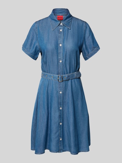 HUGO Jeanskleid mit Gürtel Modell 'Kastami' Hellblau 2