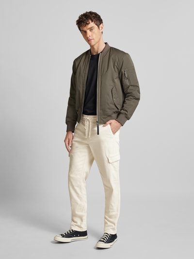 Pepe Jeans Slim Fit Cargohose mit Kordelzug Modell 'Gymdigo' Offwhite 1