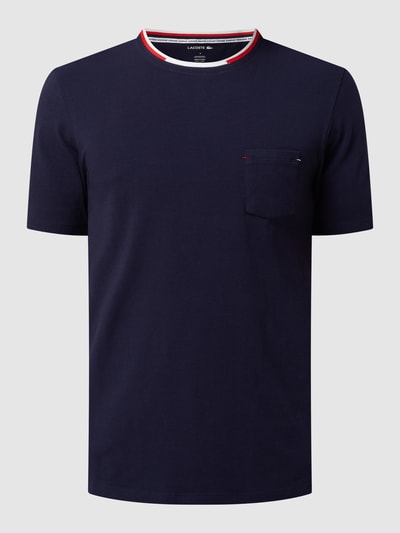 Lacoste T-shirt met borstzak  Donkerblauw - 2