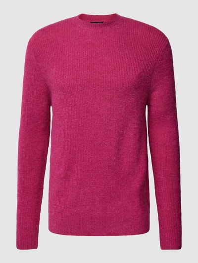 Antony Morato Gebreide pullover met ribboorden Felroze - 2