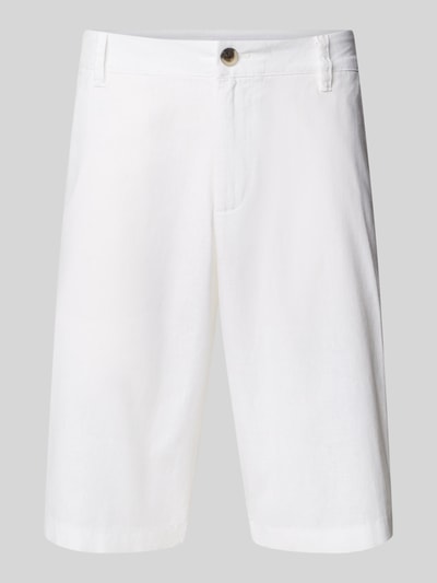 Tom Tailor Denim Relaxed Fit Chinoshorts aus Leinen-Baumwoll-Mix Offwhite 2