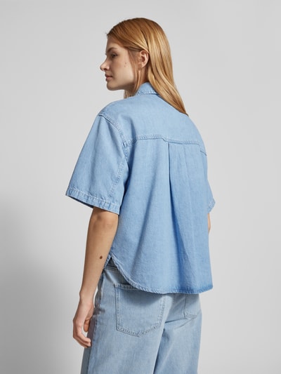 JAKE*S STUDIO WOMAN Jeansblouse met borstzakken Lichtblauw gemêleerd - 5