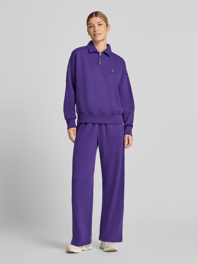 Polo Ralph Lauren Sweter o kroju regular fit z mieszanki bawełny Fioletowy 1