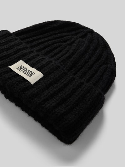 Drykorn Czapka beanie z dodatkiem wełny z alpaki model ‘EANI’ Czarny 2