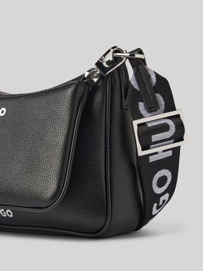 HUGO Handtasche mit Label-Print Modell 'Bel' Black 3