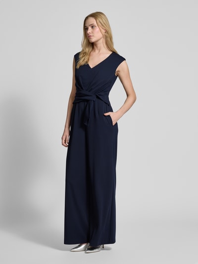 Vera Mont Jumpsuit met knoopdetail Donkerblauw - 1