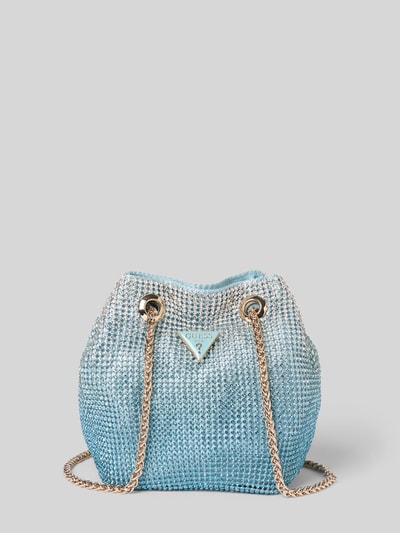 Guess Handtasche mit Strasssteinbesatz Modell 'ZALINA' Hellblau 2