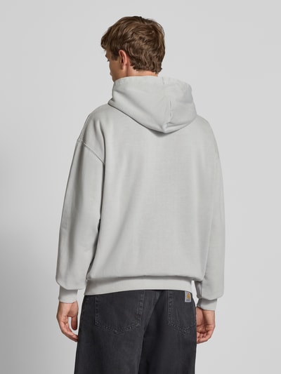 Pegador Bluza rozpinana o kroju oversized z kapturem i wyhaftowanym logo Jasnoszary 5