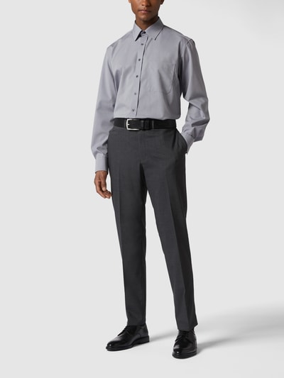 Brax Regular fit broek van scheerwolmix met stretch, model 'Enrico' Middengrijs gemêleerd - 1