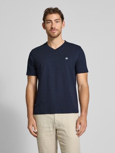 Lerros T-shirt z dekoltem w serek Czarny 4