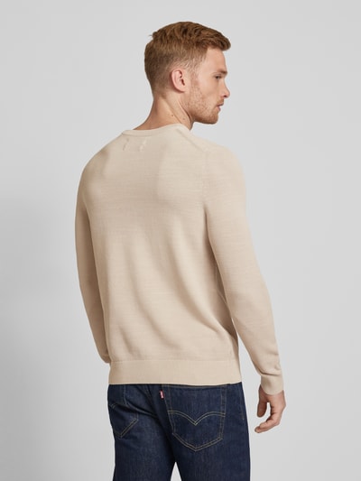 Marc O'Polo Strickpullover mit Label-Stitching Beige 5