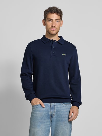 Lacoste Regular Fit Sweatshirt aus reiner Baumwolle Marine 4