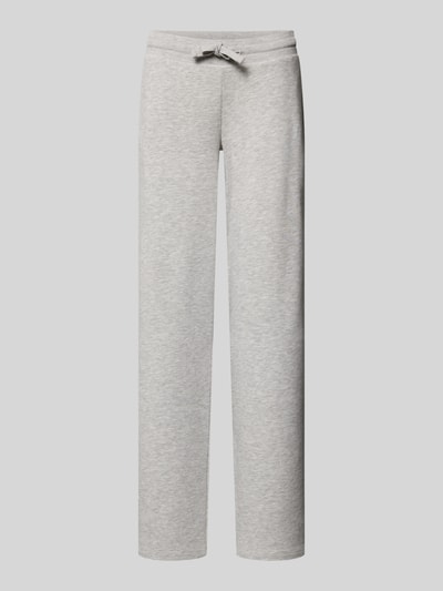 Produktfoto, Wide Fit Sweatpants mit Viskose-Anteil von REVIEW, szare spodnie dresowe, mieszanka bawełny i wiskozy, tunel, pas elastyczny, długość wewnętrzna nogawki w rozmiarze S: 89 cm