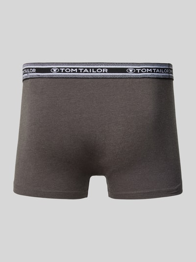 Tom Tailor Regular fit boxershort in een set van 5 stuks van zacht katoen met elastische band met label Antraciet - 3