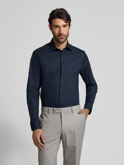 Tommy Hilfiger Regular fit zakelijk overhemd van puur katoen Marineblauw - 4