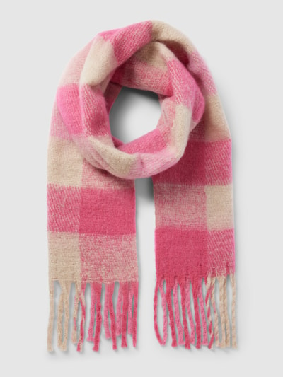 Jake*s Casual Schal mit Karomuster Pink 1