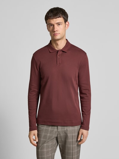 Christian Berg Men Regular Fit Poloshirt mit Knopfleiste Metallic Rot 4