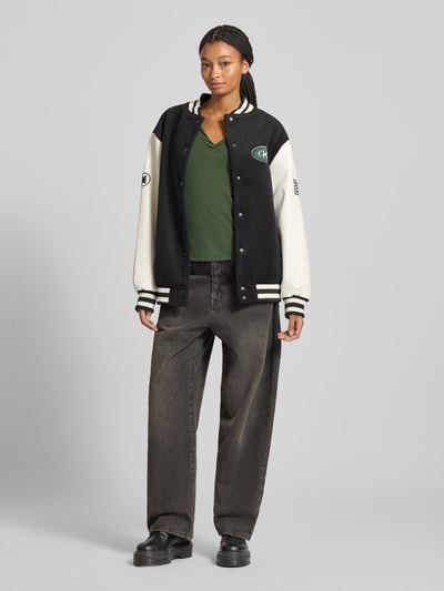 Only Relaxed Fit T-Shirt aus Modal-Mix Modell 'FREE LIFE' Dunkelgruen 1