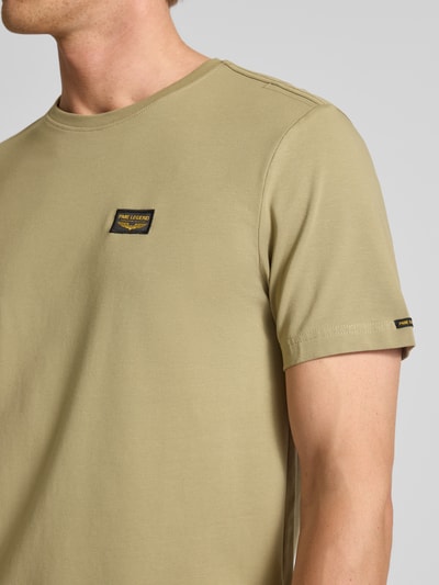 PME Legend T-shirt z detalem z logo model ‘GUYVER’ Khaki 3