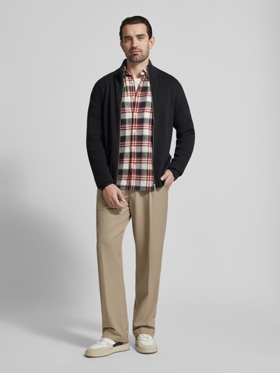Lindbergh Cardigan mit Stehkragen und Reißverschluss Black 1
