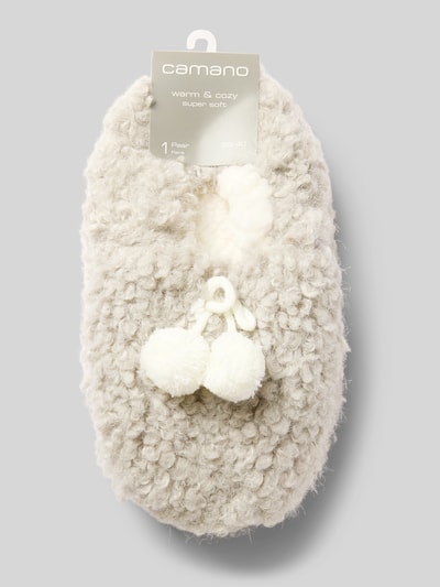camano Supergezellige slippers met zachte neusnaden Lichtgrijs - 3
