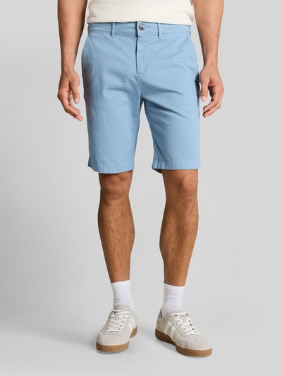 Tom Tailor Slim Fit Chinoshorts aus reiner Baumwolle Rauchblau 4