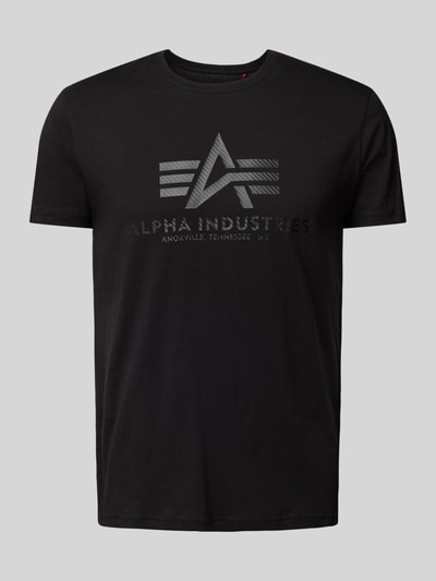 Alpha Industries T-shirt z nadrukiem z logo Czarny 2