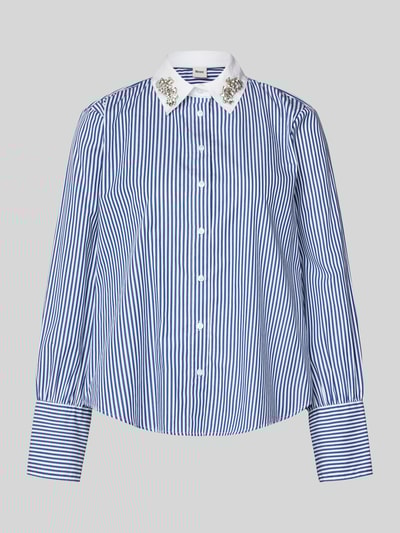 Brax Bluzka koszulowa z listwą guzikową model ‘VICA’ Ciemnoniebieski 2