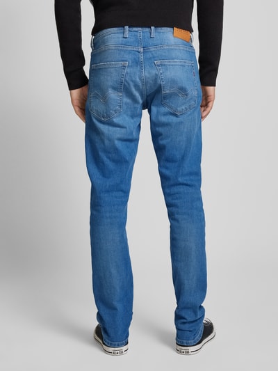 Replay Straight Fit Jeans im Used-Look Modell 'GROVER' Jeansblau 5