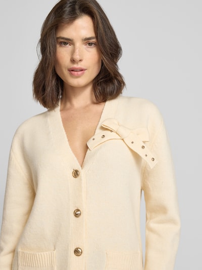 Zero Strickjacke mit Knopfleiste Ecru 3