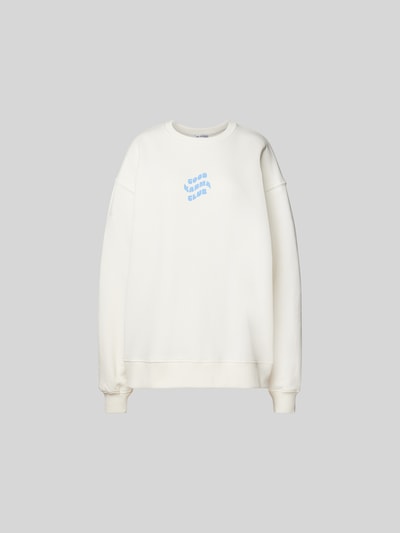 OH APRIL Oversized Sweatshirt mit Label-Print Offwhite 2