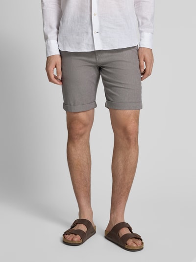 SELECTED HOMME Szorty o kroju slim fit z fakturowanym wzorem model ‘LUTON’ Ciemnoszary 4