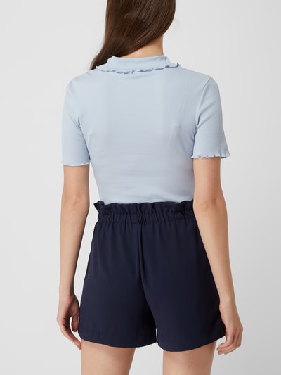 Pieces Kort poloshirt met stretch, model 'Taya' Lichtblauw - 5