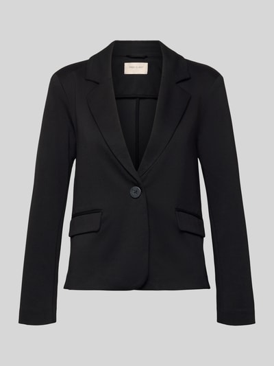 Produktfoto, Regular Fit Blazer mit Viskose-Anteil Modell 'Nanni' von FREE/QUENT, czarny, krój regular fit, guzik, kołnierz z klapami, długość tyłu w rozmiarze S: 61 cm, szerokość w rozmiarze S: 50 cm, długość rękawa w rozmiarze S: 56 cm