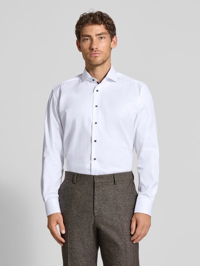 ETERNA Regular Fit Businesshemd aus Baumwolle mit Kentkragen Weiss 4