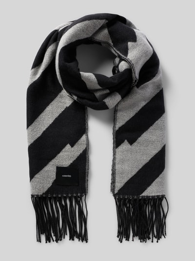 Someday Szal z wystrzępieniami Czarny 1