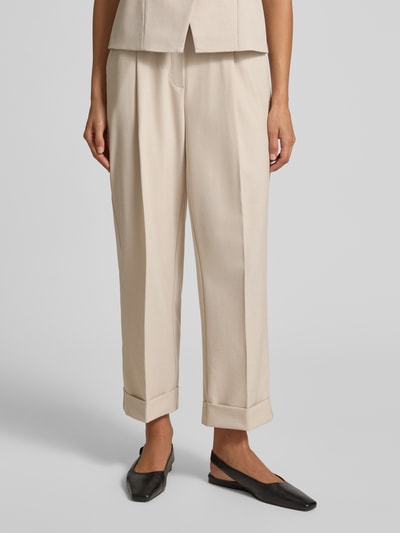 OPUS Spodnie materiałowe w kant model ‘Melosa’ Piaskowy 4