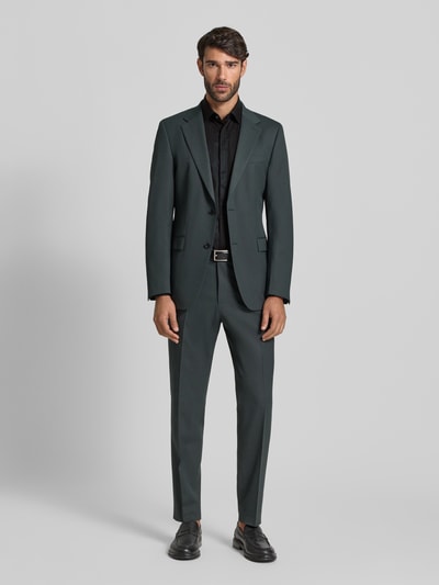 Jake*s Slim Fit Business Hemd aus Baumwolle mit Kentkragen Black 1