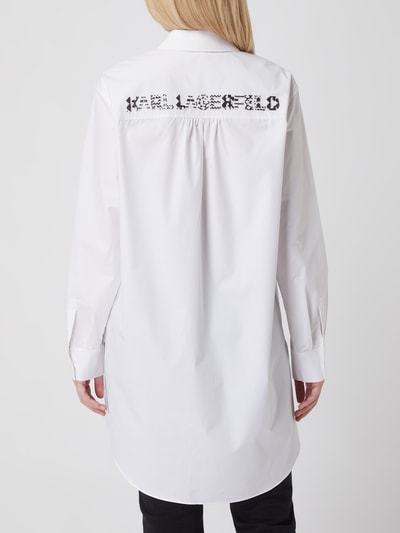 Karl Lagerfeld Długa bluzka z bawełny ekologicznej  Biały 5