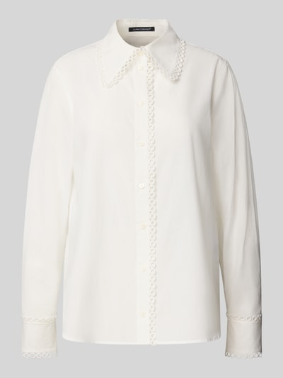 Luisa Cerano Bluzka o kroju regular fit z koronką szydełkową Złamany biały 2