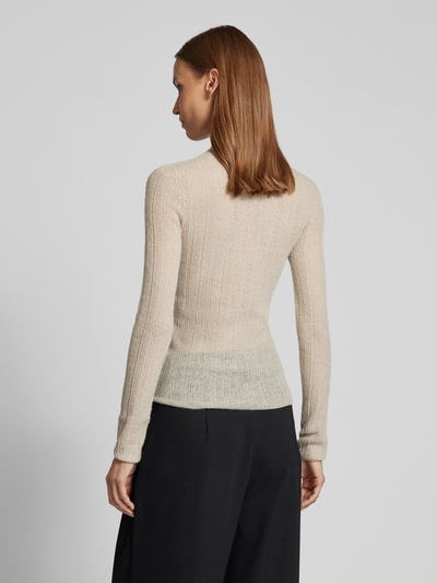 Drykorn Gebreide pullover met opstaande kraag, model 'INARI' Zand - 5