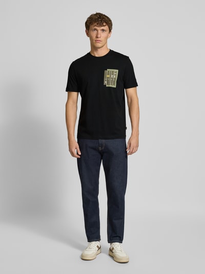 BOSS Orange Regular fit T-shirt van puur katoen Zwart - 1