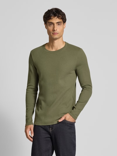 MCNEAL Pullover mit Rundhalsausschnitt Oliv Melange 4