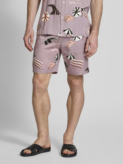 Scotch & Soda Relaxed Fit Bermudas mit Eingrifftaschen Modell 'FAVE' Mauve 4