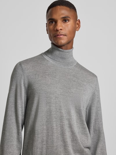 BOSS Regular fit coltrui van pure scheerwol, model 'MUSSO' Lichtgrijs - 3