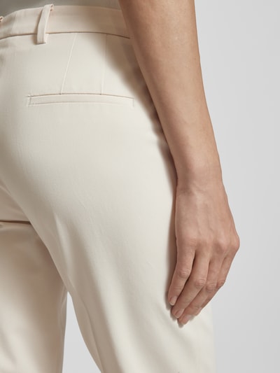 Cambio Regular fit stoffen broek met persplooien, model 'KRYSTAL' Offwhite - 3