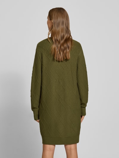 FREE/QUENT Gebreide jurk van viscosemix, model 'Saturn' Kaki - 5